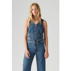 Levi's Dame Overtøj Levi's Habitvest Med Flettet Detalje I Denim - Blå