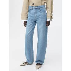 Mango Dame Jeans Mango Bet Med Ballonben - Blue Denim