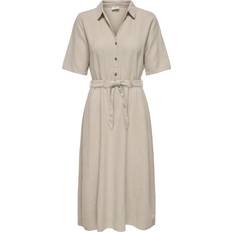Midiklänningar JDY say 2/4 Midi Shirt Dress - Beige