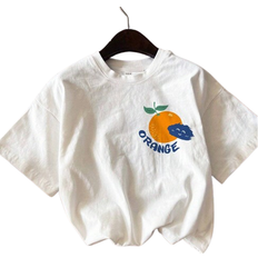 Shein Young Boys Casual Simple Fruit Graphic Short Sleeve Crew Neck TShirt Suitable For Summer Teen Girls
