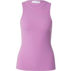 Ekologiskt material Linnen Selected Femme Ribbad Linne - Rosa