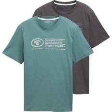 Tom Tailor Bluser & T-shirts - Lyseblå/Antracit/Smaragd/Hvid