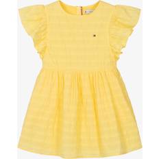 Tommy Hilfiger Girls Yellow Cotton Dress - Yellow