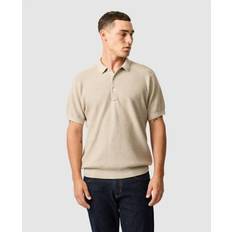Natural Polo Shirts RODD & GUNN Knitted Cotton Short Sleeve Polo Shirt