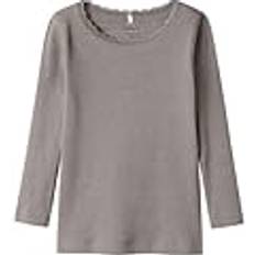 Piger T-shirts Børnetøj Name It Nmfkab Ls Top Noos Kab Langærmet T-shirt - Beige