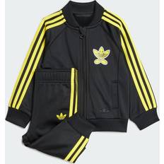 Svarta Tracksuits adidas Recycled Poly Sweatshirt & Sweatpants - Black