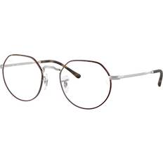 Copper Glasses & Reading Glasses Ray-Ban Matte Havana On Matte Silver Irregular Metal Havana Transparent Geometric Normal
