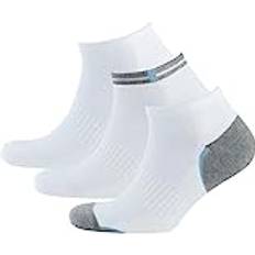 Endast 3-Pack Sneakers Sport Av Andningsbar Sportstrumpor Med Vadderad Sula - Vit
