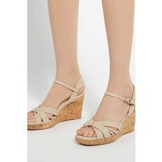 Dune London Skor Dune London Kander Leather Wedge Heeled Sandal - Cream