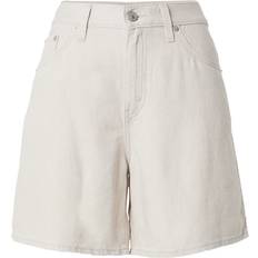 Natural - Women Shorts Levi's High Baggy Shorts - Off White
