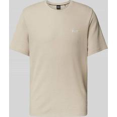 Brown - Men T-shirts BOSS Waffle T-Shirt - Beige