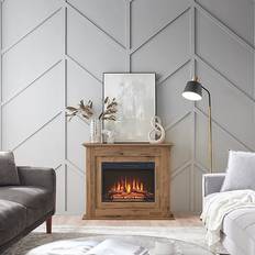 Fireplaces Metro Lane Cirenia Dark Bronx Oak 82cm H x 100cm W x 25cm D