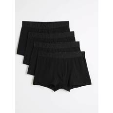 Men's Underwear River Island 4 Pack Cotton Stretch Ri Trunks - Black