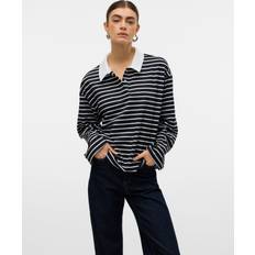 Jersey Polotrøjer Vero Moda Alma Polo T-shirt - Black/White