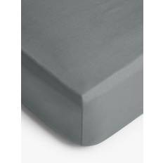 John Lewis Lewis ANYDAY Pure Cotton Deep Fitted Bed Sheet Grey (190x135cm)