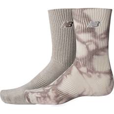 New Balance Underwear New Balance Unisex Ribbed Cuff Mid Calf Socks - Brown/Beige Cotton
