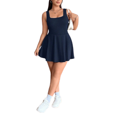 Shein Damen Große Größen Ärmellose Romper, einfarbig mit Taschen, Romper Outfit