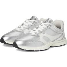 Michael Kors Sko Michael Kors MK Riley Metallic Leather Trainer - Silver