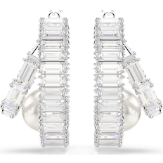 Swarovski Smykker på tilbud Swarovski Creolen - Weiß/Rhodiniert