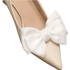 Shein pair pcs Elegant HighQuality Silk HollowOut Mary Jane Shoes With Detachable Bow Shoe Clips Pumps Accessories
