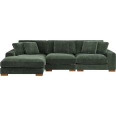 Latitude Run Gray Sectional and Chaise 33 H x 124.5 W x 65 D in Green Sofa 124.5" 3pcs 3 Seater