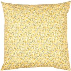 Ib Laursen 60 cm Gul M/Blomster Pudebetræk Hvid, Gul (60x60cm)