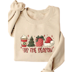 Shein Cute Seasonal Christmas Tree Print Crewneck Long Sleeve Sweatshirt