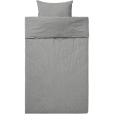 Bäckebölja bäddset Åhléns Home Bäddset i Bäckebölja Mini Gingham 150x210 cm Svart Påslakan Svart (210x150cm)