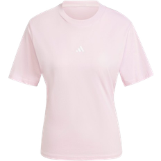 adidas Essentials Small Logo Cotton Tee - Clear Pink
