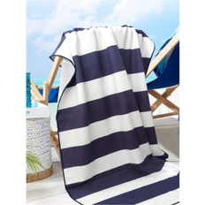 Shein pc Oversize Soft Absorbent Microfiber Bath Towel White, Blue (150x75cm)