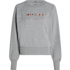 Tommy Hilfiger Yellow Jumpers Tommy Hilfiger Flag Embroidery Sweatshirt