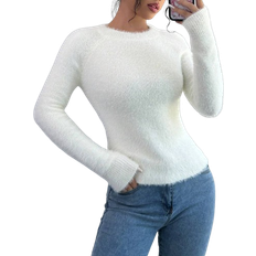 Shein Autumn Winter Casual Solid Color Fitted Sweater