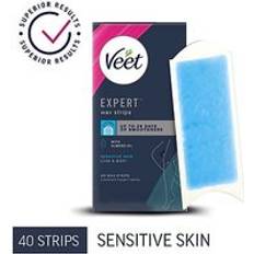 Veet Expert Wax Strips Legs Body Sensitive Hair Removal 20s