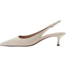 Mango Højhælede sko Mango Slingpumps Moon - Ecru
