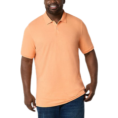 St. John St. John's Bay Premium Stretch Big and Tall Mens Regular Fit Short Sleeve Polo Shirt, 3x-large, Orange (3x-large)