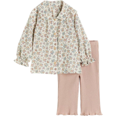 H&M Baby Pink 2-piece blouse and leggings set