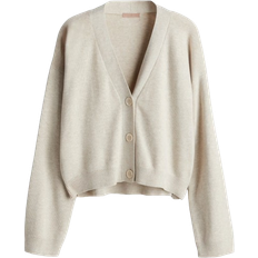 H&M Dam Beige Finstickad kofta