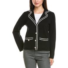 Anne Klein Notch Collar Braided-Trim Blazer