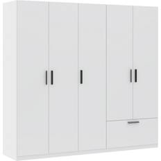 Mömax Milos 5T1S Weiß Kleiderschrank 225x210cm