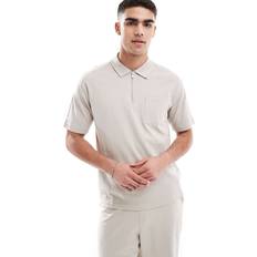 Beige - Unisex Pikétröjor New Look Kortärmad Pikétröja Del Av Set - Ljusbeige