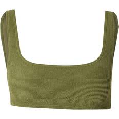 & Other Stories Clothing & Other Stories Crinkle Scoop Front Bikini Top Khaki Green