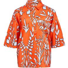 Hørskjorter Object Bluse OBJCora - Orange/Hvid