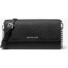Michael Kors Black Crossbody Bags Michael Kors MK Jet Set Large Saffiano Leather 2-in-1 Convertible Crossbody Bag - Black
