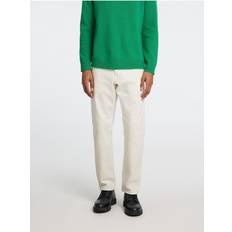 Selected Herr Jeans Selected Avsmalnande Jeans Med Normal Passform - Vit