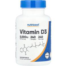 Nutricost Vitamin D3 5000 IU Softgels 240 pcs