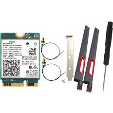 Spactz Wifi 7 BE200 WiFi Card 2pcs 10DB Antenna Network Adapter