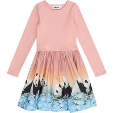 Molo Casie Long-Sleeved Dress Pandamazing - Lyseblå/Offwhite