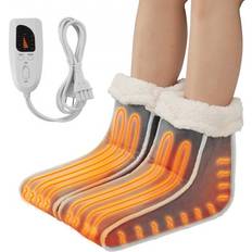Split Electric Foot Warmer 6-Level Heating Slippers Feet Warmer with Timer