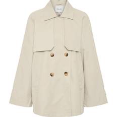 Y.A.S Dame Overtøj Y.A.S venice Trenchcoat - Mørkebeige