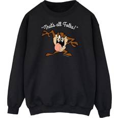 Looney Tunes Mens That's All Folks Taz Sweatshirt - Black
